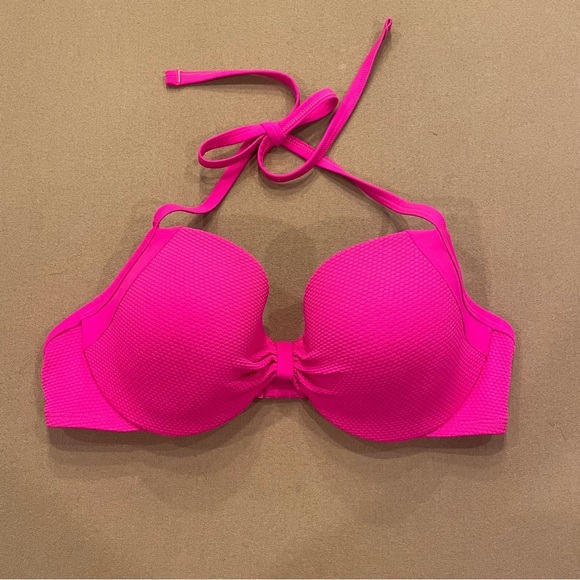 aerie Blakely Hot Pink Bikini Top Size 34D - Picture 1 of 10